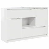 Sideboard High Gloss White 100 x 30 x 65.6 Engineered Wood 888791