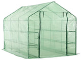 Greenhouse Transparent Green Powder-Coated Steel Compact Durable 46913