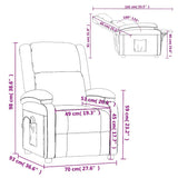 Massage Chair Dark Grey Velvet 342411