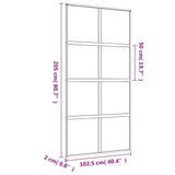 Sliding Door Gold 102.5x205 cm Frosted ESG Glass and Aluminium 155189