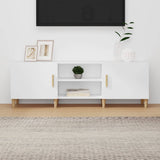TV Cabinet White 150x30x50 cm Engineered Wood 812618