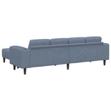 Fabric Sofa with Cushion Blue Corduroy fabric 3335134