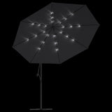 Cantilever Garden Parasol with LED Lights Black 350 cm 313784