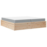 Bed with Mattress 200x200 cm Solid Wood Pine 3281922