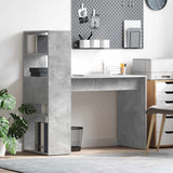 Desk with Shelf Concrete Grey 113 x 54 x 120 cm Engineered Wood 869277