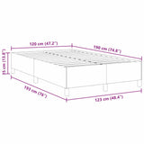 Box Spring Bed Grey Green 120 x 190 cm Velvet 42006961