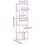 Bookcase Black Oak 45 x 23.5 x 162.5 cm 868058