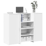 Reception Desk White 135x50x103.5 cm Engineered Wood 3324187