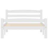 Bed Frame without Mattress White Solid Pinewood 100x200 cm 322069