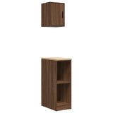 ZNTS Garage Cabinets 2 pcs Brown Oak Engineered Wood 3328266