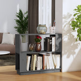Book Cabinet/Room Divider Grey 80x25x70 cm Solid Wood Pine 814051