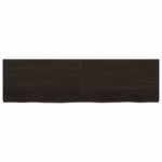Table Top Dark Brown 180x50x cm Treated Solid Wood Oak 3156455