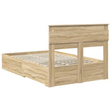Bed Frame with Drawer with Headboard Manual Engineered Wood 3410005