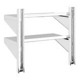 2-Tier Wall Shelf 50x30x48 cm Silver Stainless Steel 30316