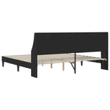 Bed Frame with Headboard Black 180 x 200 cm Velvet 42027459