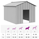 Dog House with Roof 113x153x101 cm Galvanised Steel 4100920