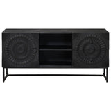 TV Cabinet with Drawer with Shelf Black 105 x 30 x 54 cm 42020085