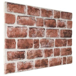 ZNTS 3D Wall Panels with Dark Brown Brick Design 10 pcs EPS 149578