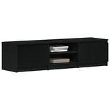 TV Cabinet Black Oak 140x40x35.5 cm Engineered Wood 862440