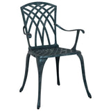 Garden Chair 2 pcs Green 55 x 56.5 x 91cm Aluminium 42002401
