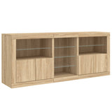 Sideboard with LED Lights Sonoma Oak 162x37x67 cm 3209032