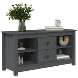 TV Cabinet Grey 103x36.5x52 cm Solid Wood Pine 814571