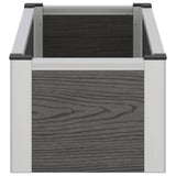 Garden Raised Bed Grey 75 x 30 x 22 cm WPC and Aluminium 42039080