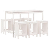 Garden Bar Set White Solid pine wood Standard Durable Bar Set 3157752