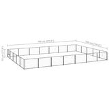 Dog Kennel Black 35 m Steel 3082159