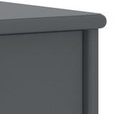 Bedside Cabinet Dark grey Solid pinewood Compact Bedside Cabinet 322226