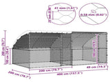 Chicken Cage 2 pcs Silver 400 x 200 x 200 cm Steel and PE 3381107