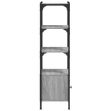 Bookcase 3-Tier Grey Sonoma 41x30x109.5 cm Engineered Wood 839001