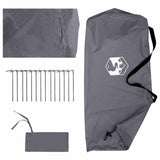 Camping Tarp with Mesh Walls Grey and Orange 270 x 210 x 210 cm 42028569