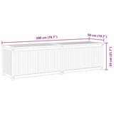 Garden Box 200x50x55 cm Solid Wood Teak 318735
