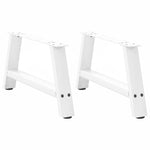 ZNTS Coffee Table Legs A-Shaped 2 pcs White 70x cm Steel 4012825