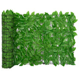 ZNTS Balcony Screen with Green Leaves 600x75 cm 315498