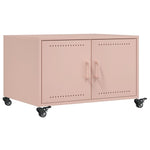 ZNTS Coffee Table Pink 68x50x43.5 cm Steel 846687