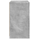 Side Cabinet with LED Lights Concrete Grey Engineered Wood 836636