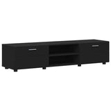 TV Cabinet Set with Drawer FLORIN 3 pcs Black Engineered Wood 3397965