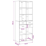 Bookcase Artisan oak 30 x 42.4 x 185.2 cm 3446619