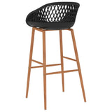 5 Piece Bar Set White and Black 3057434