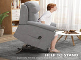 Power Lift Recliner Chair, Electric Lift Chair for Elderly, Overstuffed Linen Fabric Riser and T3398P341269