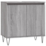 3 Piece Bathroom Cabinet Set Grey Sonoma Engineered Wood 3187795