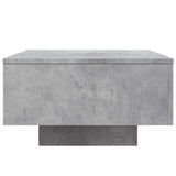Coffee Table with LED Lights Concrete Grey 55x55x31 cm 836577