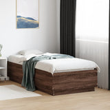 Bed Frame without Mattress Brown Oak 90x190 cm Single 3209757