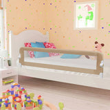 Toddler Safety Bed Rail Taupe 180x42 cm Polyester 10175
