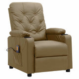 Massage Chair Cappuccino Faux Leather 339131