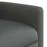 Massage Recliner Chair Dark Grey Fabric 42020650
