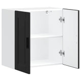 Kitchen Wall Cabinet Porto Black Engineered Wood 854058