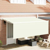 Retractable Awning Cream 400 x 200 cm Polyester and Aluminium 3329782